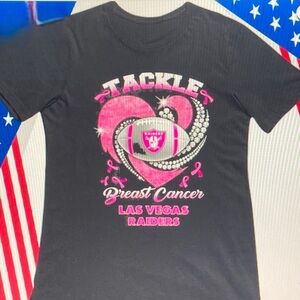 Las Vegas Raiders Black and Pink Long Sleeve Tee